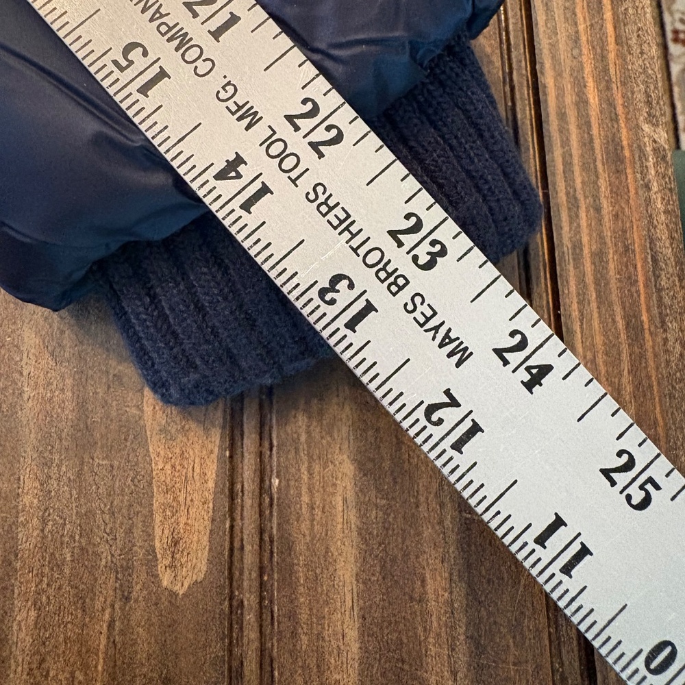 Abercrombie & Fitch Puffer Parka Coat Navy Blue S - Picture 6 of 10